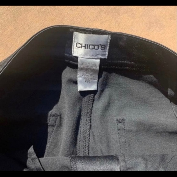 Chico’s Bootcut flared Jeans Black Sheen - Picture 3 of 6